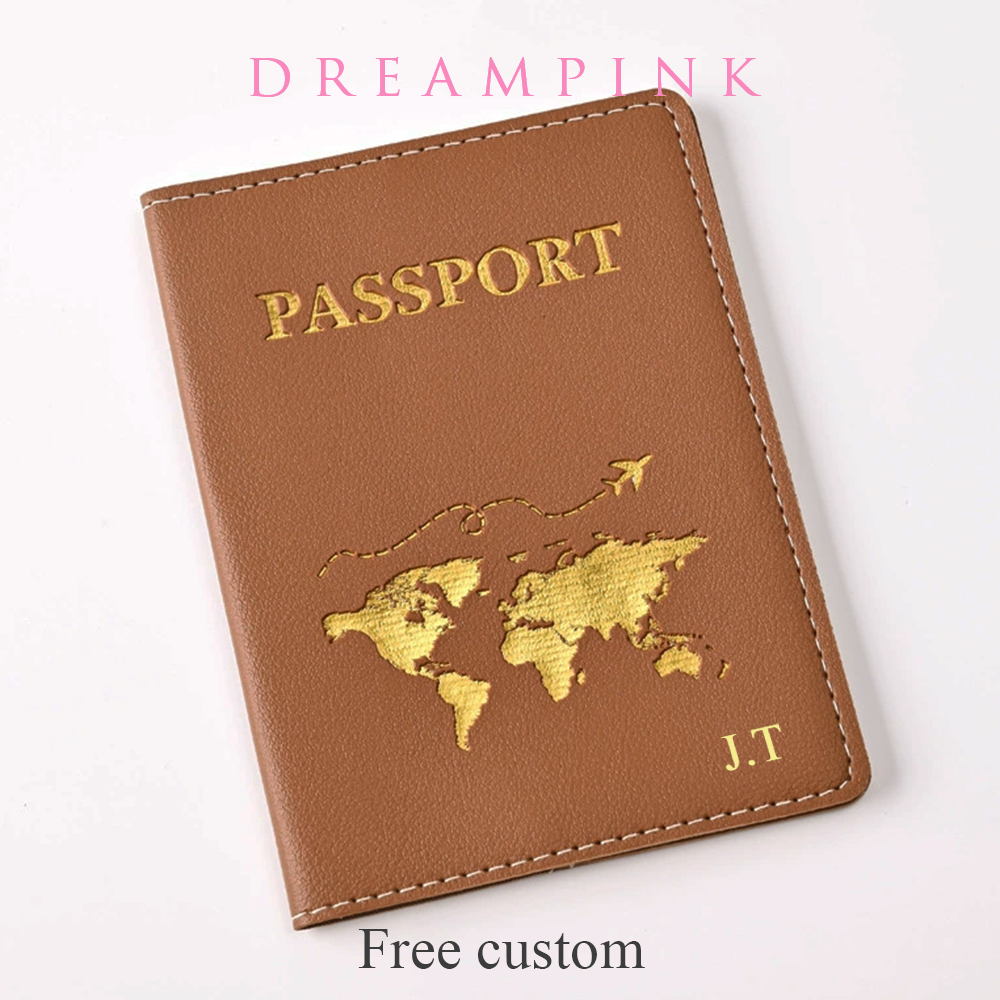Women Accessories Name - Custom Name Travel Passport Cover Gold