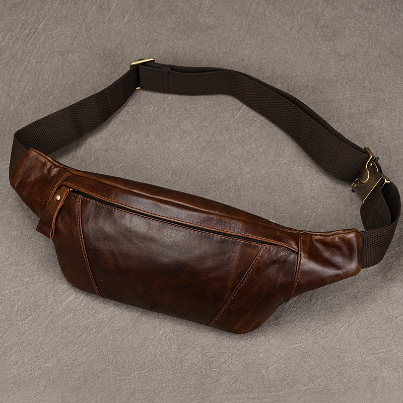 Women Electronic Accessories - Men's Leather Chest Bags Crossbody Shoulder