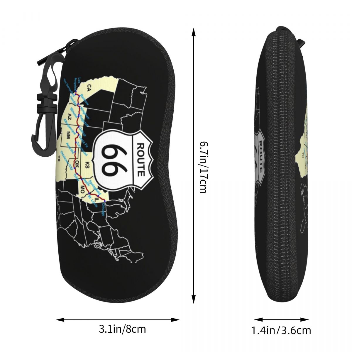 Custom Route 66 Map Shell Eyeg - огляд і ціна Women Accessories Usa