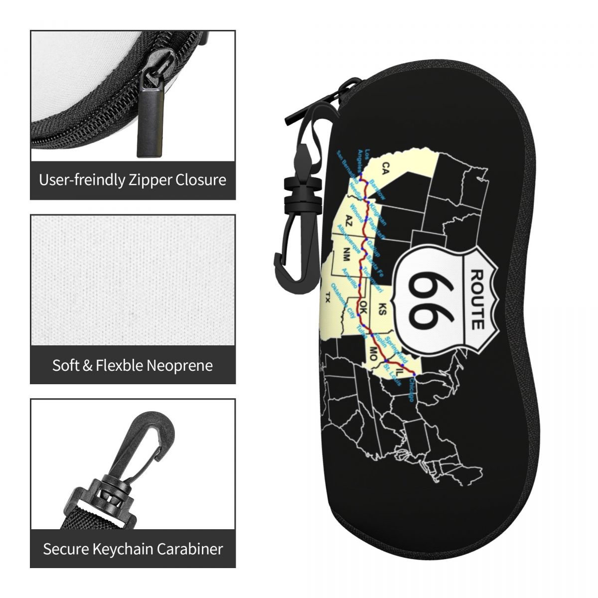 Custom Route 66 Map Shell Eyeg - огляд і ціна Women Accessories Usa