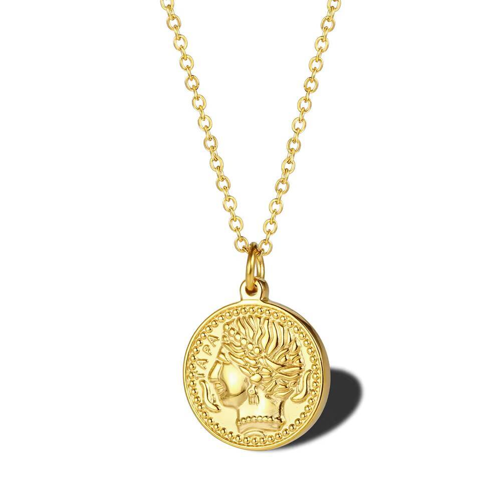 Women Delicate Gold Plated Eli - огляд і ціна Coin Necklace Delicate