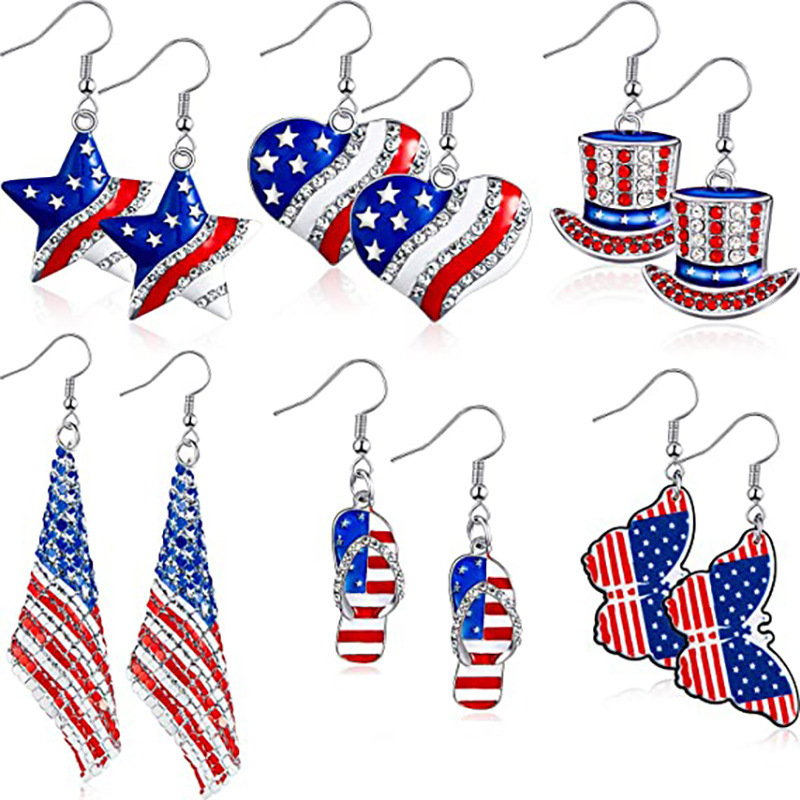 American Flag Earrings USA Dro - огляд і ціна Women Accessories Usa