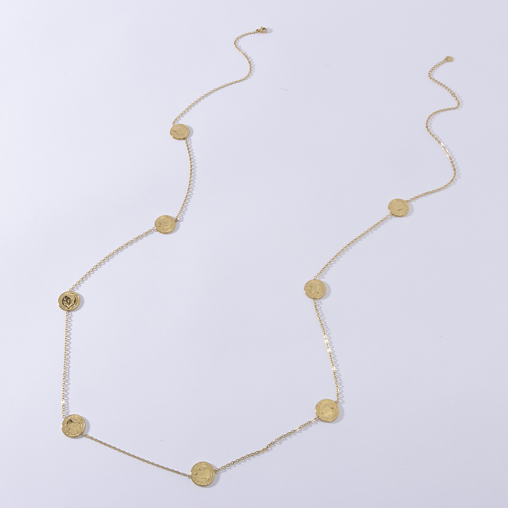 LUIZADA Stainless Steel Fashio - огляд і ціна Coin Necklace Delicate