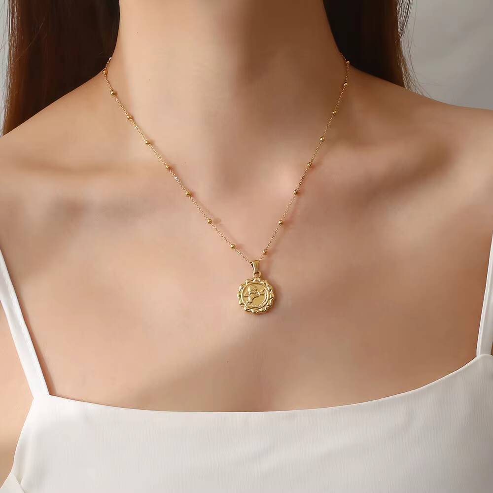 Women Delicate The Angel Cupid - огляд і ціна Coin Necklace Delicate