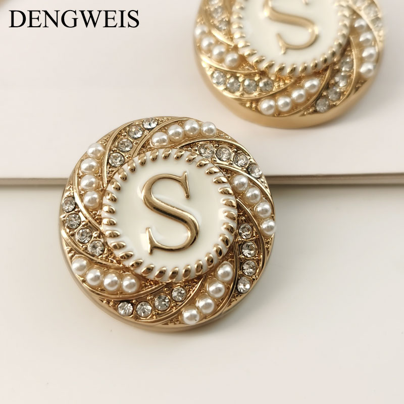 English Letter S Round Gold Me - огляд і ціна Women Accessories In English