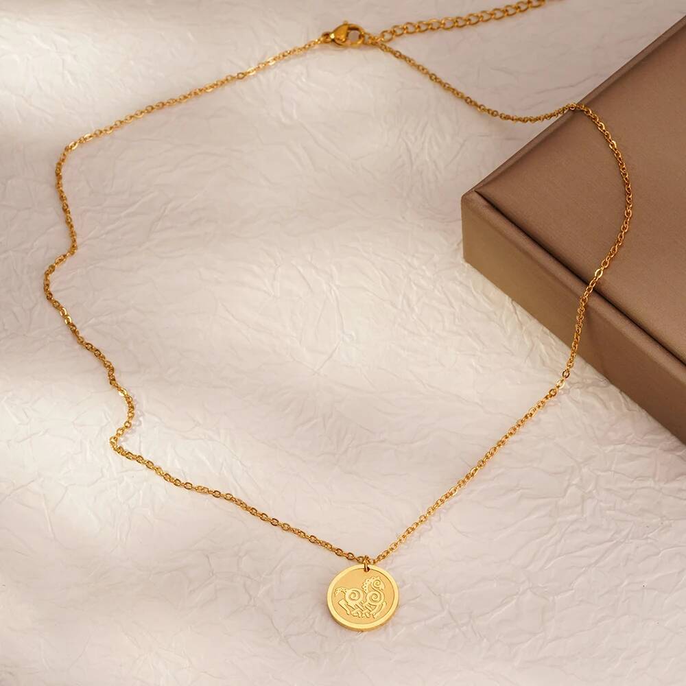 Stainless Steel Fashion Women  - огляд і ціна Coin Necklace Delicate