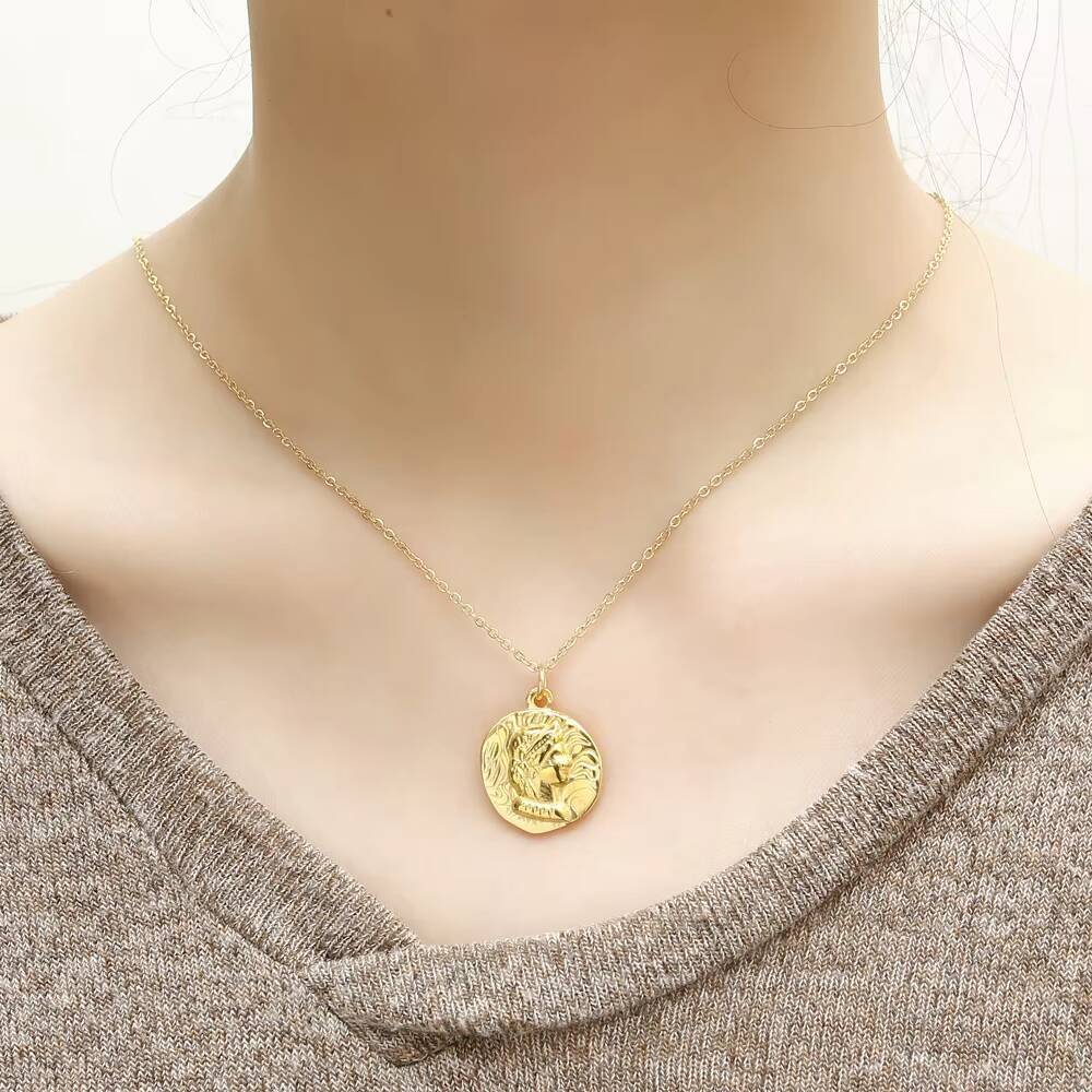 Stainless Steel Gold Plated Qu - огляд і ціна Coin Necklace Delicate