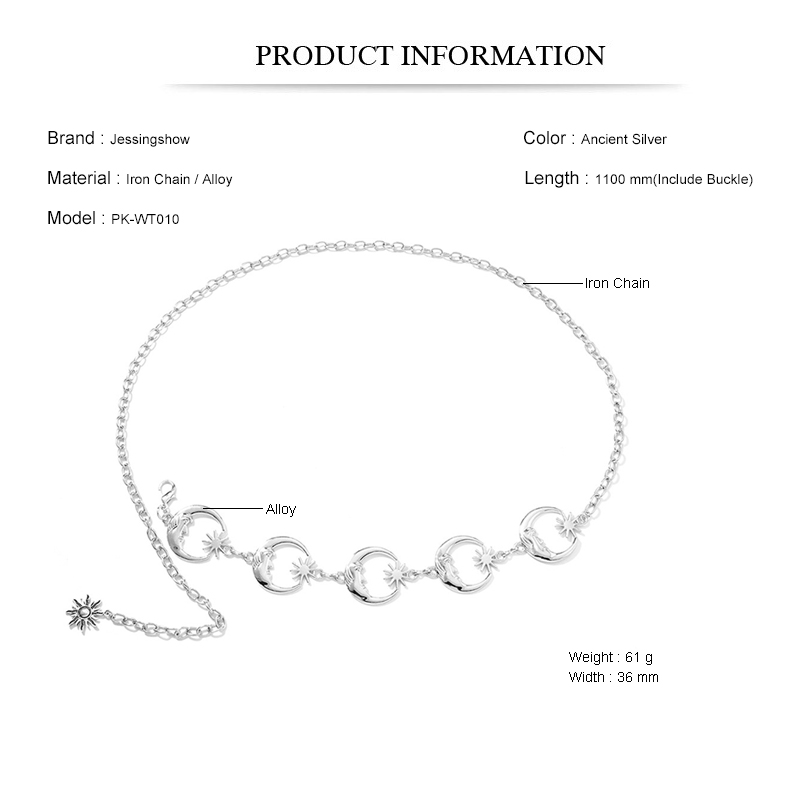 Alloy Silver Moon Waist Chain  - огляд і ціна Women Accessories Pk