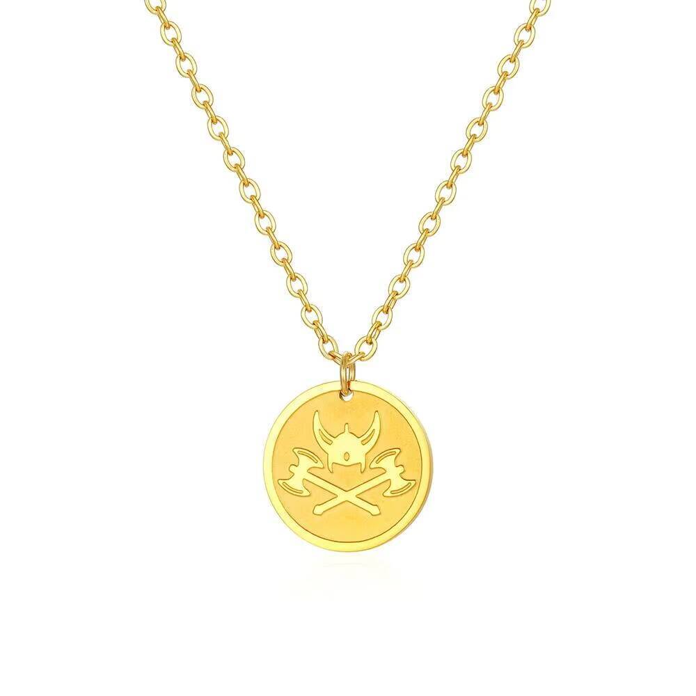 Gold Plated Viking Axe Pendant - огляд і ціна Coin Necklace Delicate