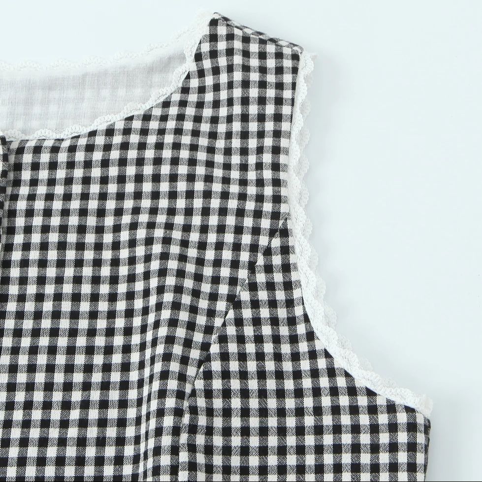 Chic Black White Plaid Spliced - огляд і ціна Women Electronic Accessories