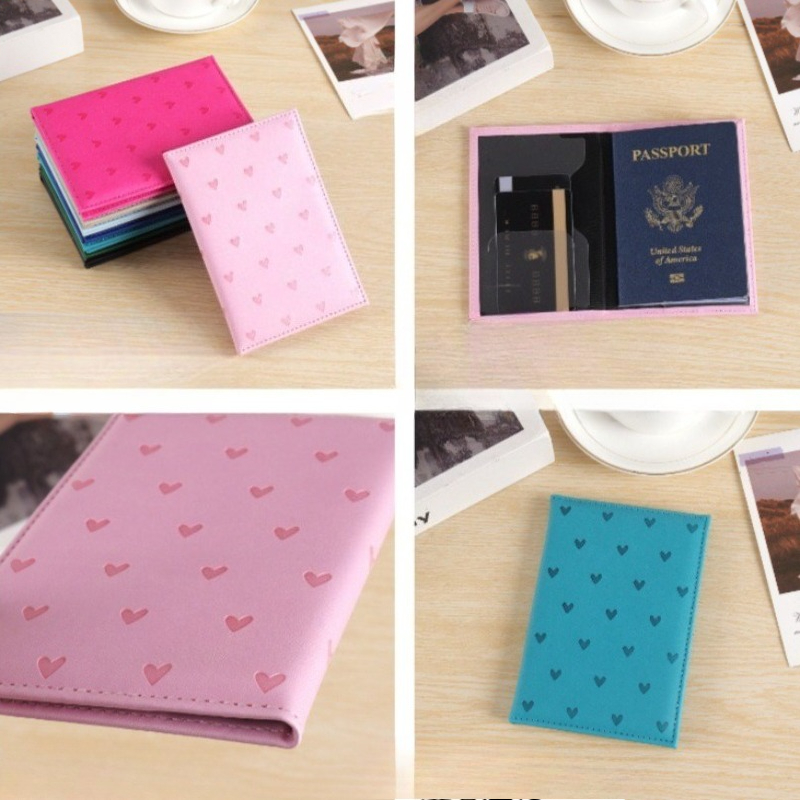 Cute Heart Print Passport Cove - огляд і ціна Women'S Accessories Wallet
